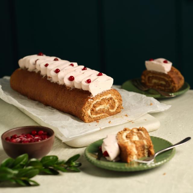 Piparkoogirullbiskviit karamellitäidise ja pohlaglasuuriga