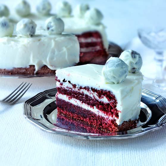 Punane sametkook (Ameerika Red Velvet Cake)